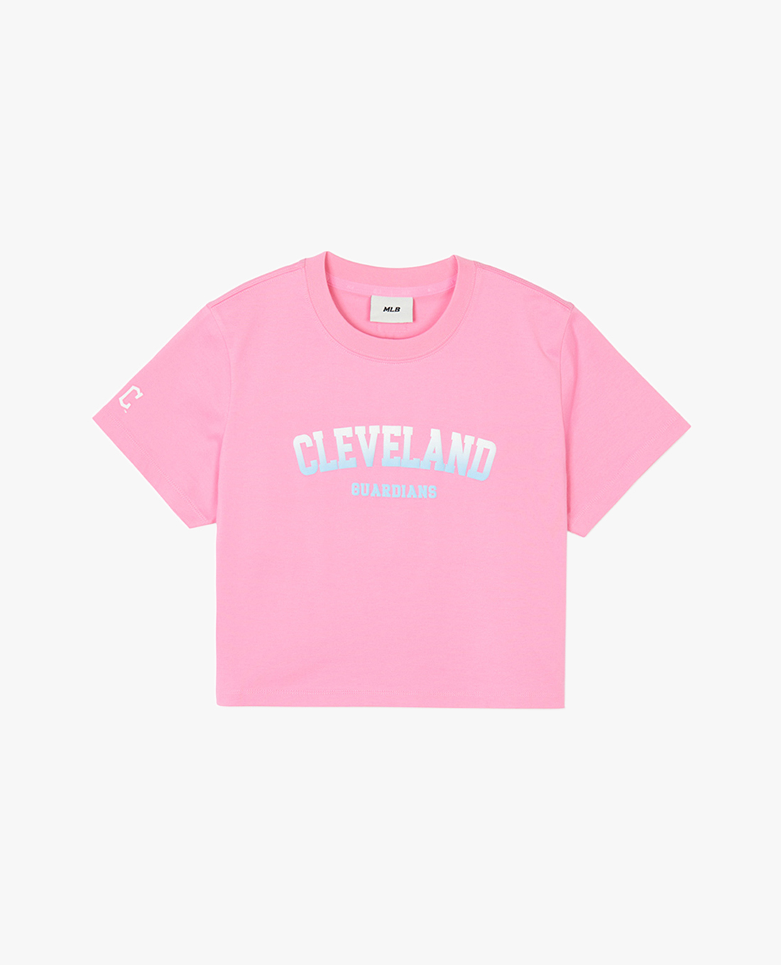 MLB - Áo croptop nữ cổ tròn tay ngắn Varsity