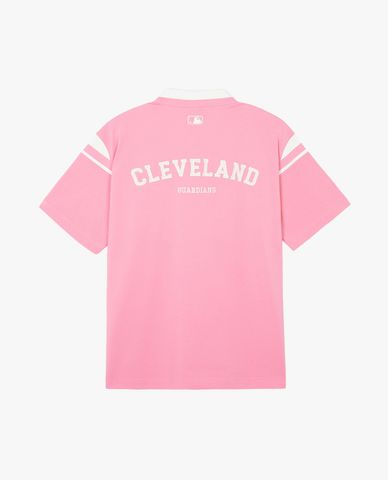  MLB - Áo polo unisex cổ bẻ tay ngắn Varsity Shoulder Color Overfit Kara 