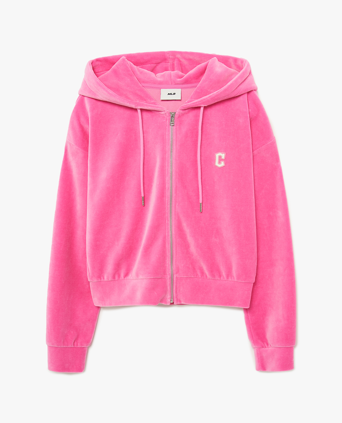 MLB - Áo khoác croptop nữ phối mũ Basic Velvet