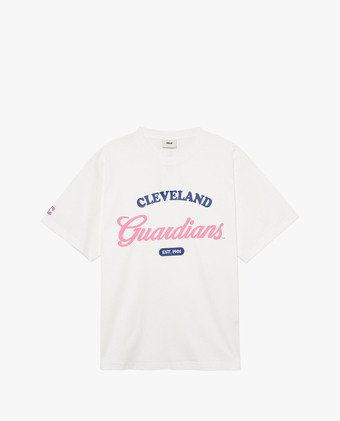 MLB - Áo thun unisex cổ tròn tay ngắn Varsity Cursive Graphic Overfit
