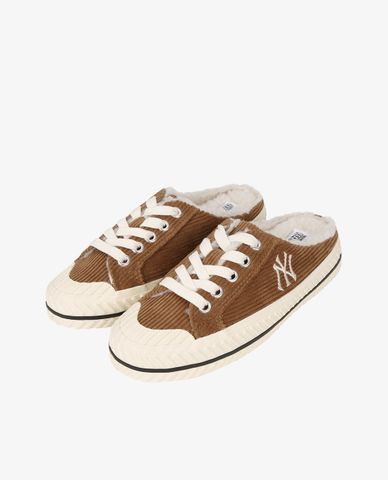  MLB - Giày mule phối lông Playball Corduroy 