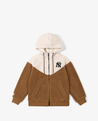  MLB - Áo khoác lông phối mũ trùm Boa Fleece Block 