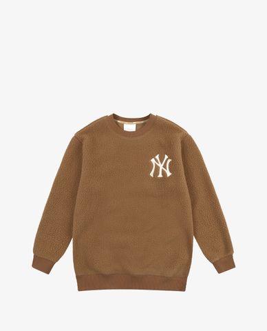  MLB - Áo sweatshirt phom suông tay dài Raised Fleece Long 