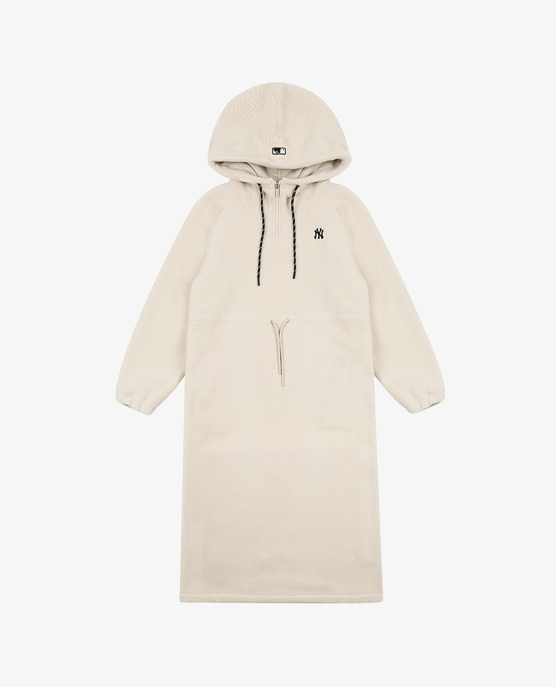 MLB - Đầm midi phối mũ phom suông tay dài Brushed Fleece Long Overfit