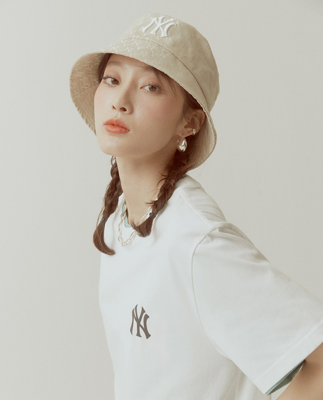 MLB - Nón bucket thời trang Classic Monogram Jacquard
