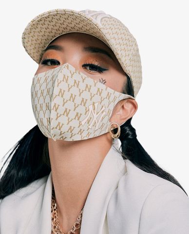  MLB - Khẩu trang vải phối họa tiết monogram cá tính 