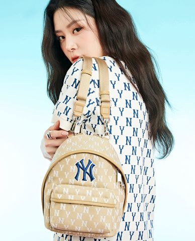  MLB - Balo mini phom chữ nhật Monogram Jacquard 