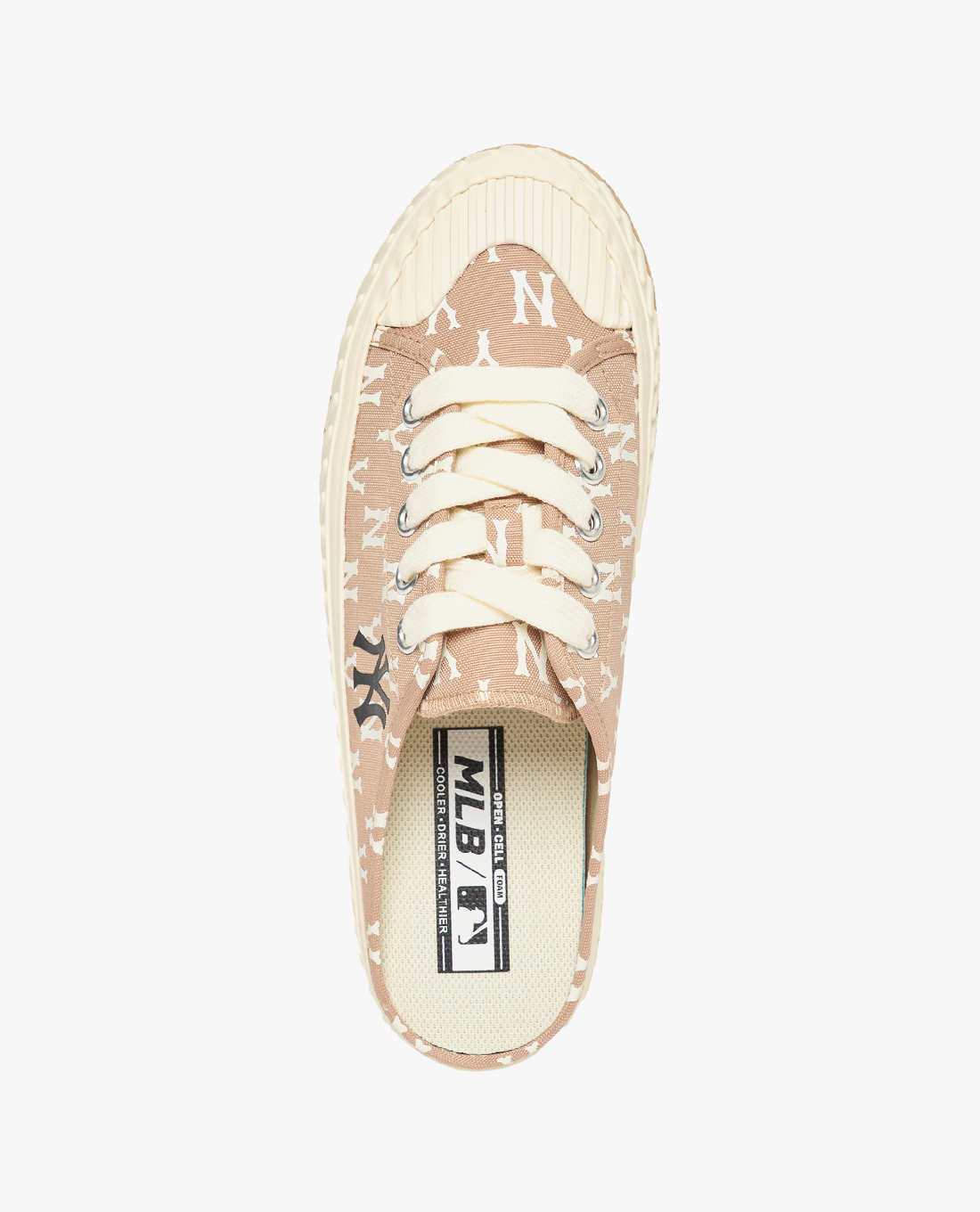 MLBプレイボールミュールモノグラム（PLAYBALL MULE MONOGRAM）N MLB Unisex Play Ball Origin Mule NY Yankees Black | Flats