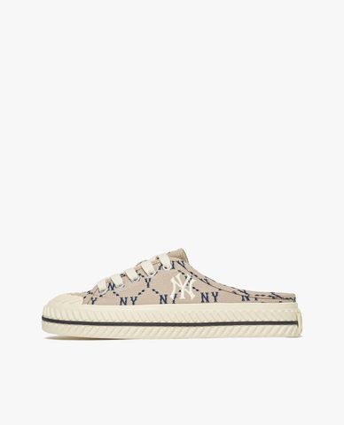  MLB - Giày mules unisex đế bệt thời trang Playball Dia Monogram 