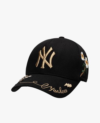  MLB - Nón bóng chày thêu hoa thời trang 