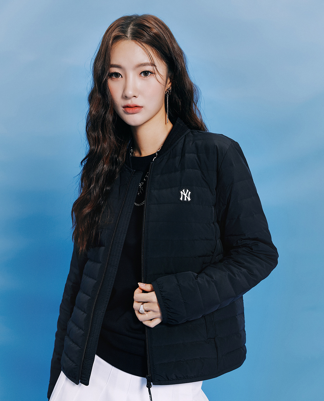 MLB - Áo khoác phao tay dài Basic Baseball