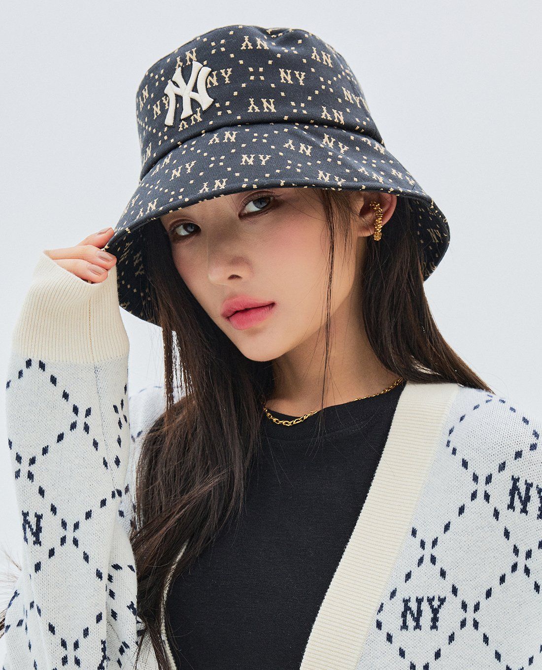 MLB Korea Diamond Monogram Bucket Hat 3AHTM063N ハット MLB Korea エムエルビーコリア 日本未入荷 韓国限定 MONOGRAM