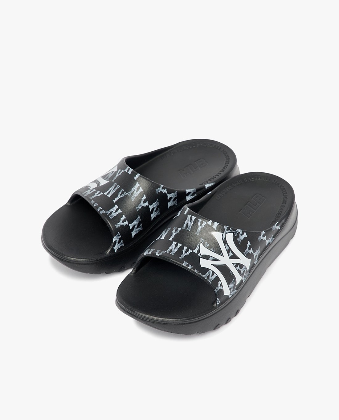 MLB - Dép quai ngang unisex bản rộng cá tính Chunky Classic Monogram