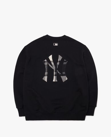  MLB - Áo sweatshirt phom suông Check 