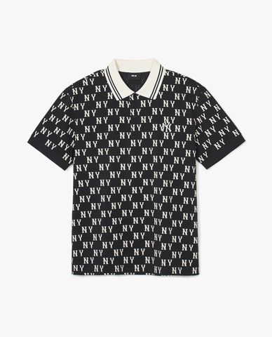  MLB - Áo polo unisex tay ngắn Classic Monogram Plate Pattern Kara 