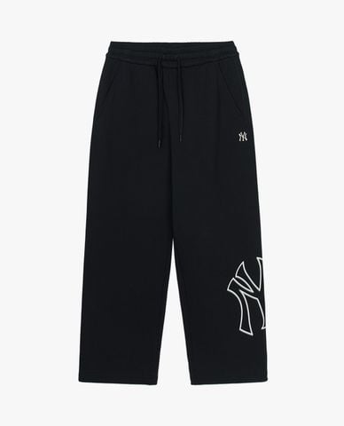  MLB - Quần dài unisex ống rộng lưng thun Basic Megalogo 