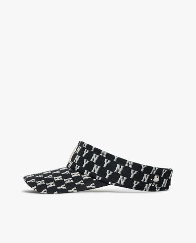  MLB - Nón visor nửa đầu Monogram Classic Sun 