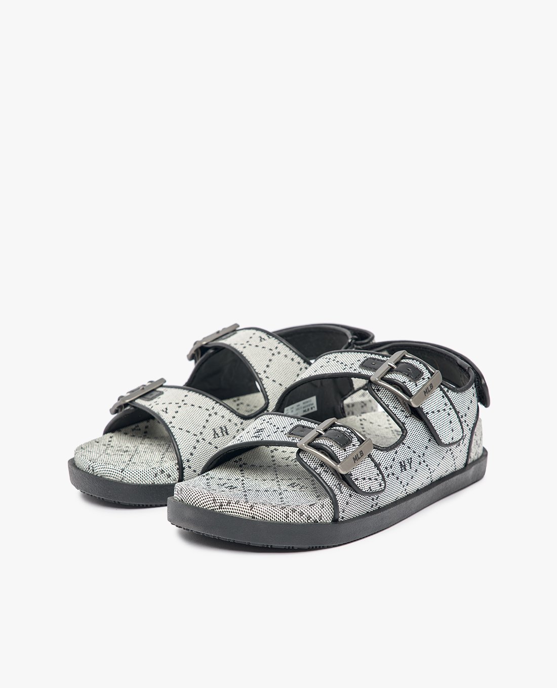 MLB - Giày sandals unisex đế thấp quai ngang Jacquard Diamond Monogram