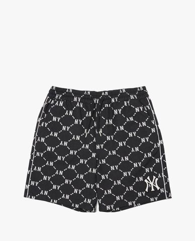  MLB - Quần shorts unisex ống rộng lưng thun Monogram Set Up Cotton 