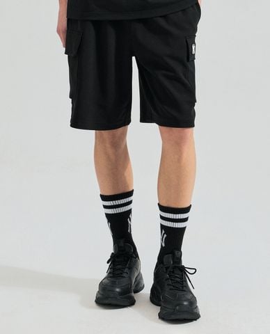  MLB - Quần short unisex ống rộng lưng thun Basic Small Logo 