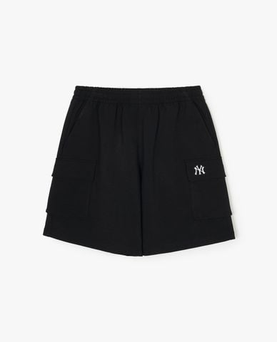  MLB - Quần short unisex ống rộng lưng thun Basic Small Logo 