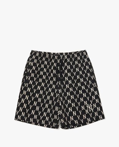  MLB - Quần shorts lưng thun Monogram Allover 