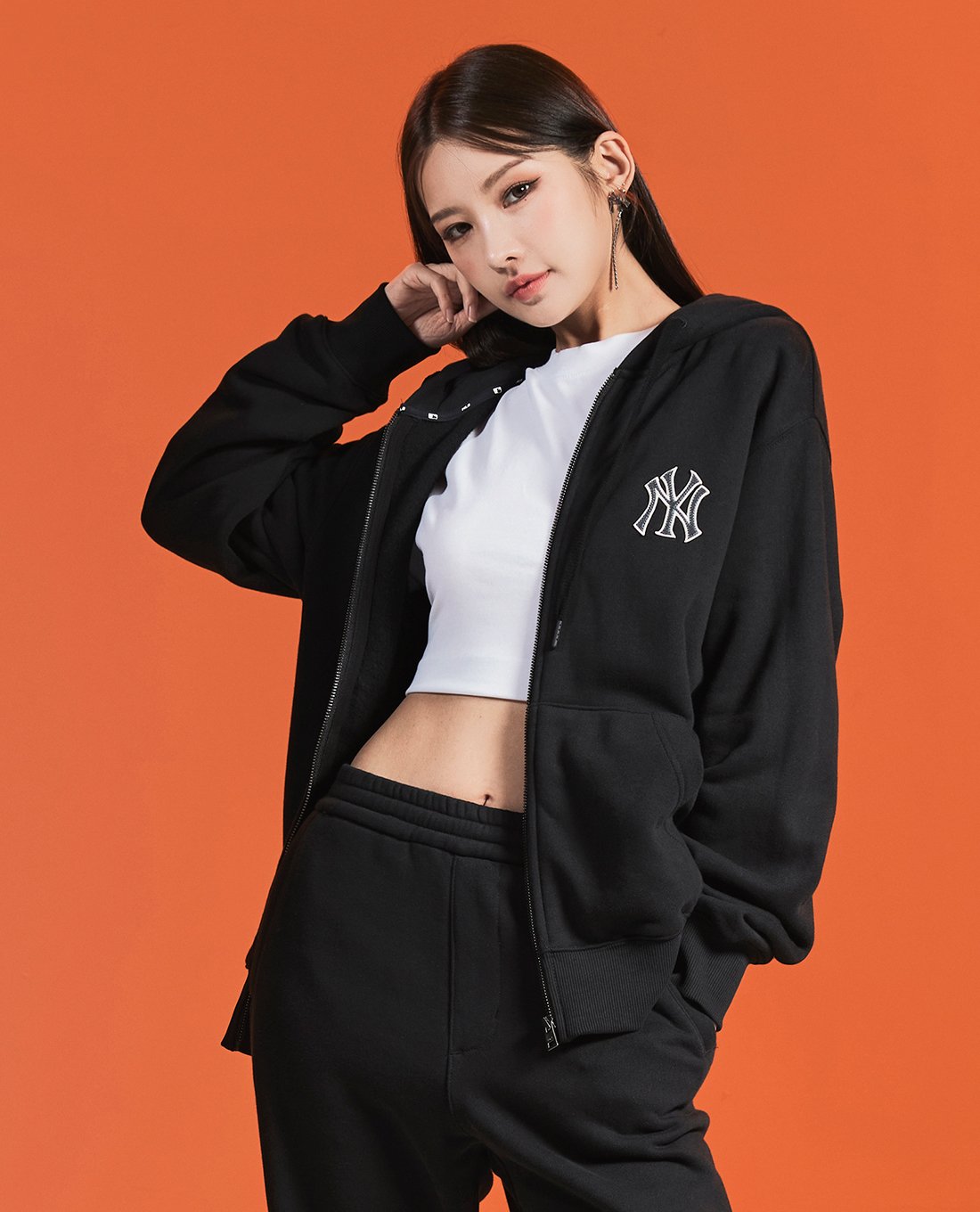 MLB - Áo khoác unisex phối mũ Basic Big Loso Brushed