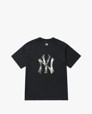  MLB - Áo thun phom suông ngắn tay Check Back Big Logo 