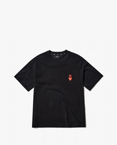  MLB - Áo thun cổ tròn ngắn tay Heart Overfit 