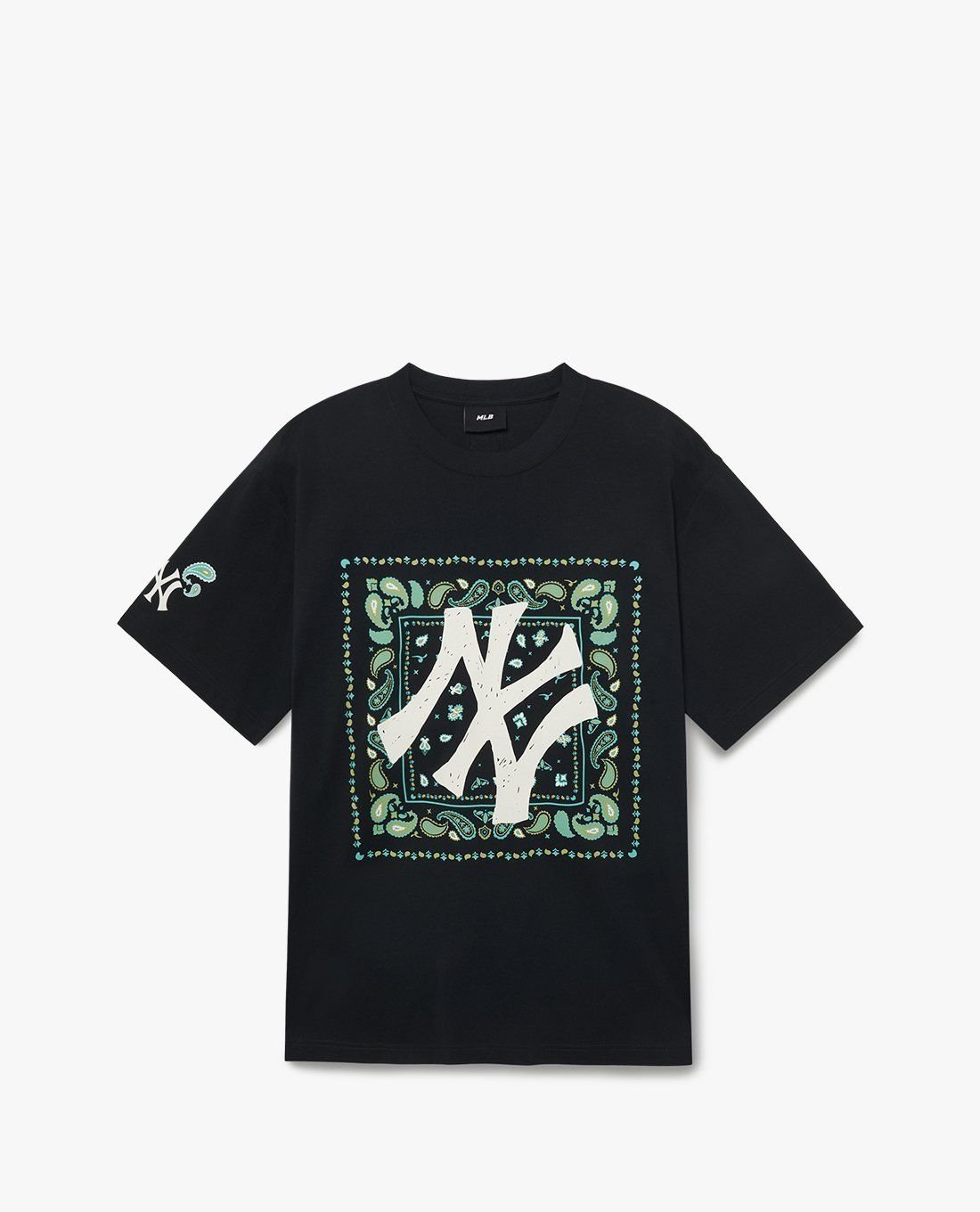 MLB - Áo thun unisex cổ tròn tay ngắn Paisley Big Logo One Point