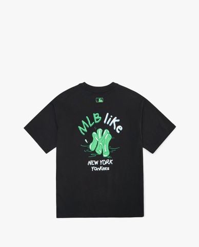  MLB - Áo thun unisex cổ tròn tay ngắn LIKE Back Logo Overfit 