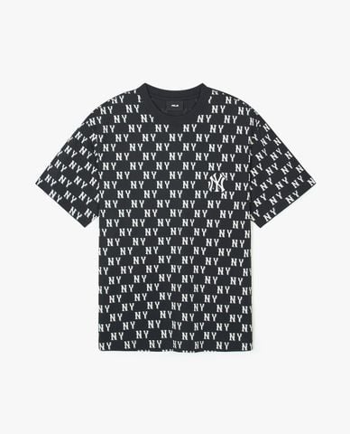  MLB - Áo thun unisex cổ tròn tay ngắn Classic Monogram Plate Pattern 