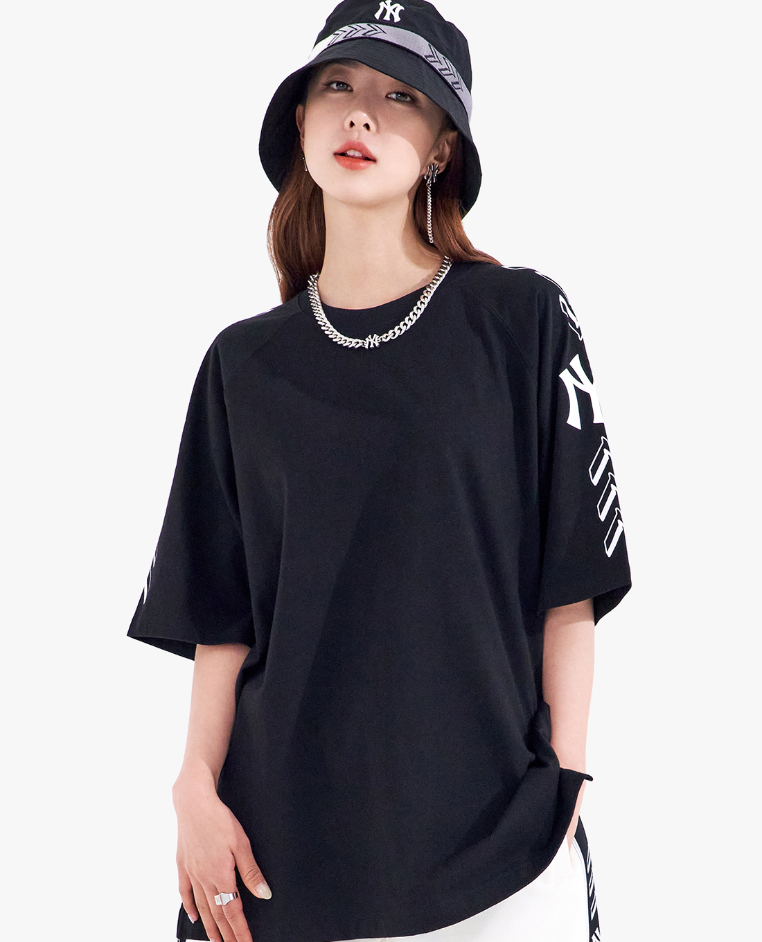 MLB - Áo thun phom suông ngắn tay Thin Ball Basic