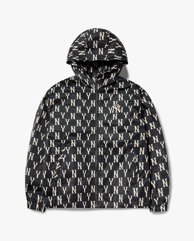  MLB - Áo khoác kiểu phối mũ trùm Monogram All Over 
