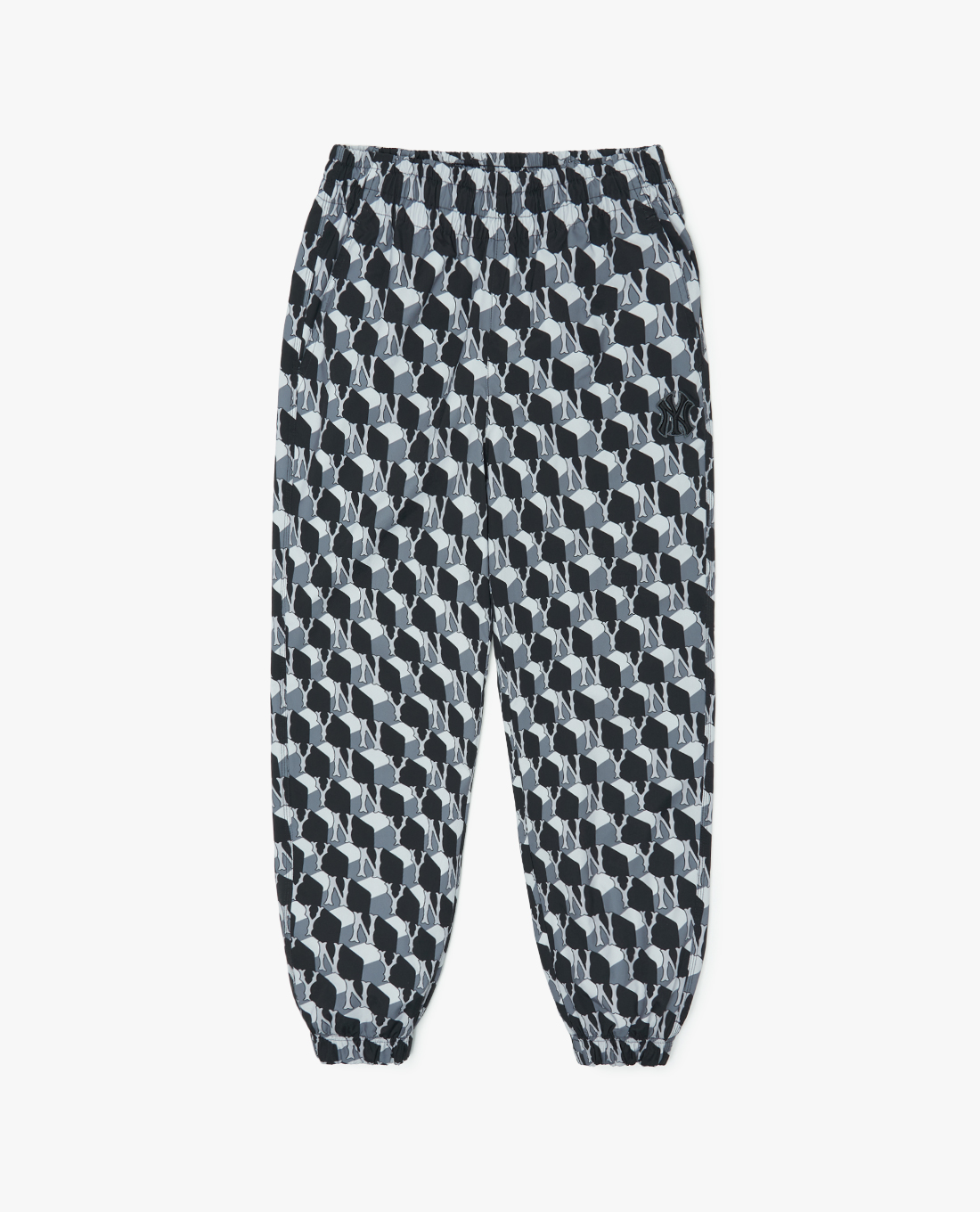 MLB - Quần jogger unisex lưng thun Cube Monogram Allover