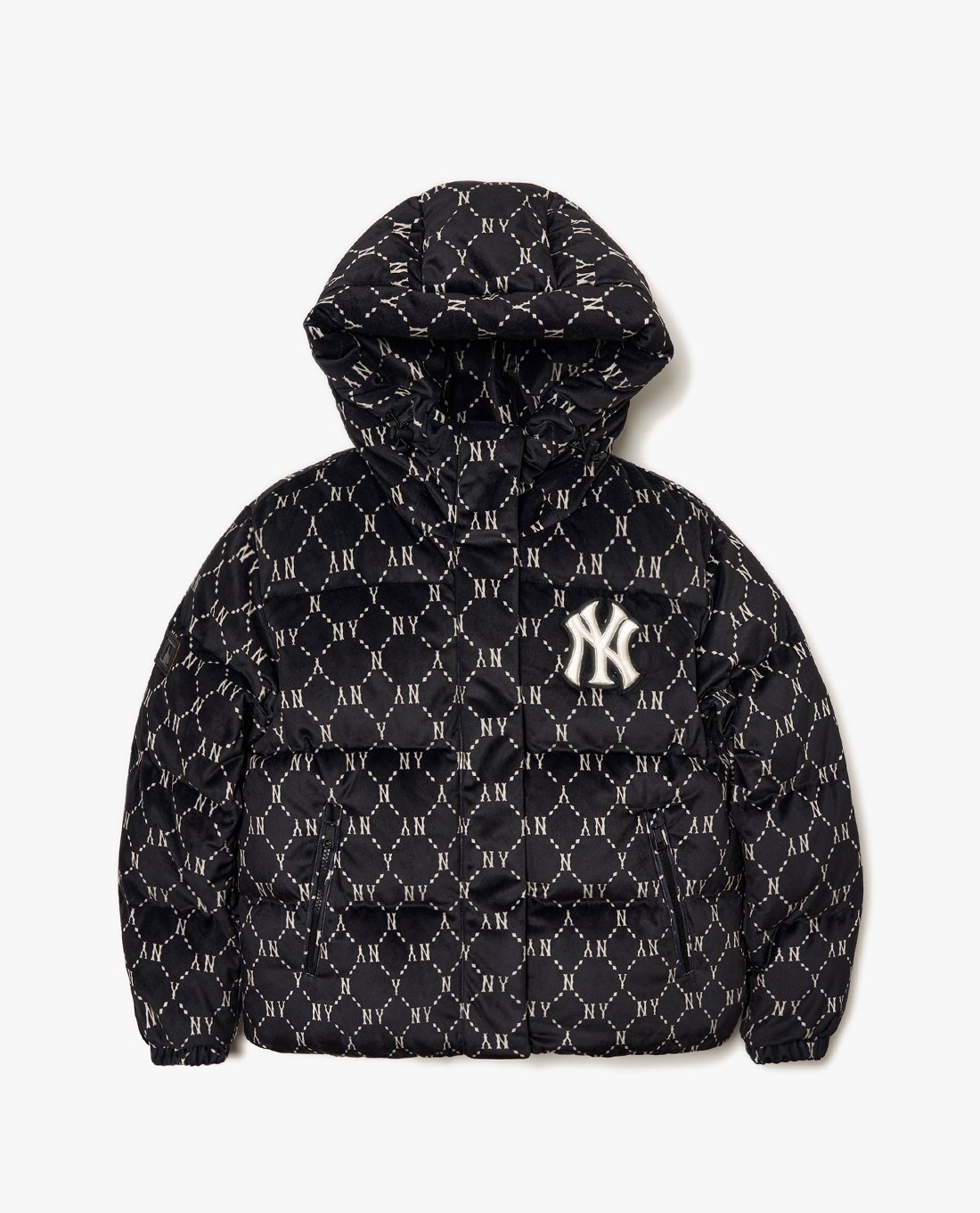 MLB - Áo khoác phao tay dài phối mũ Monogram Crop Down