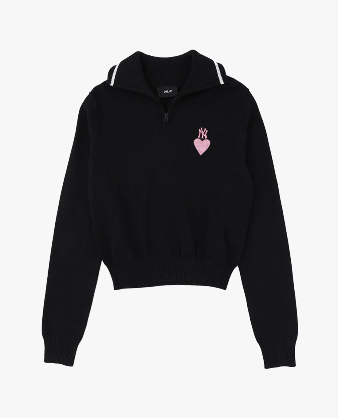 MLB - Áo sweatshirt nữ cổ bẻ tay dài Heart