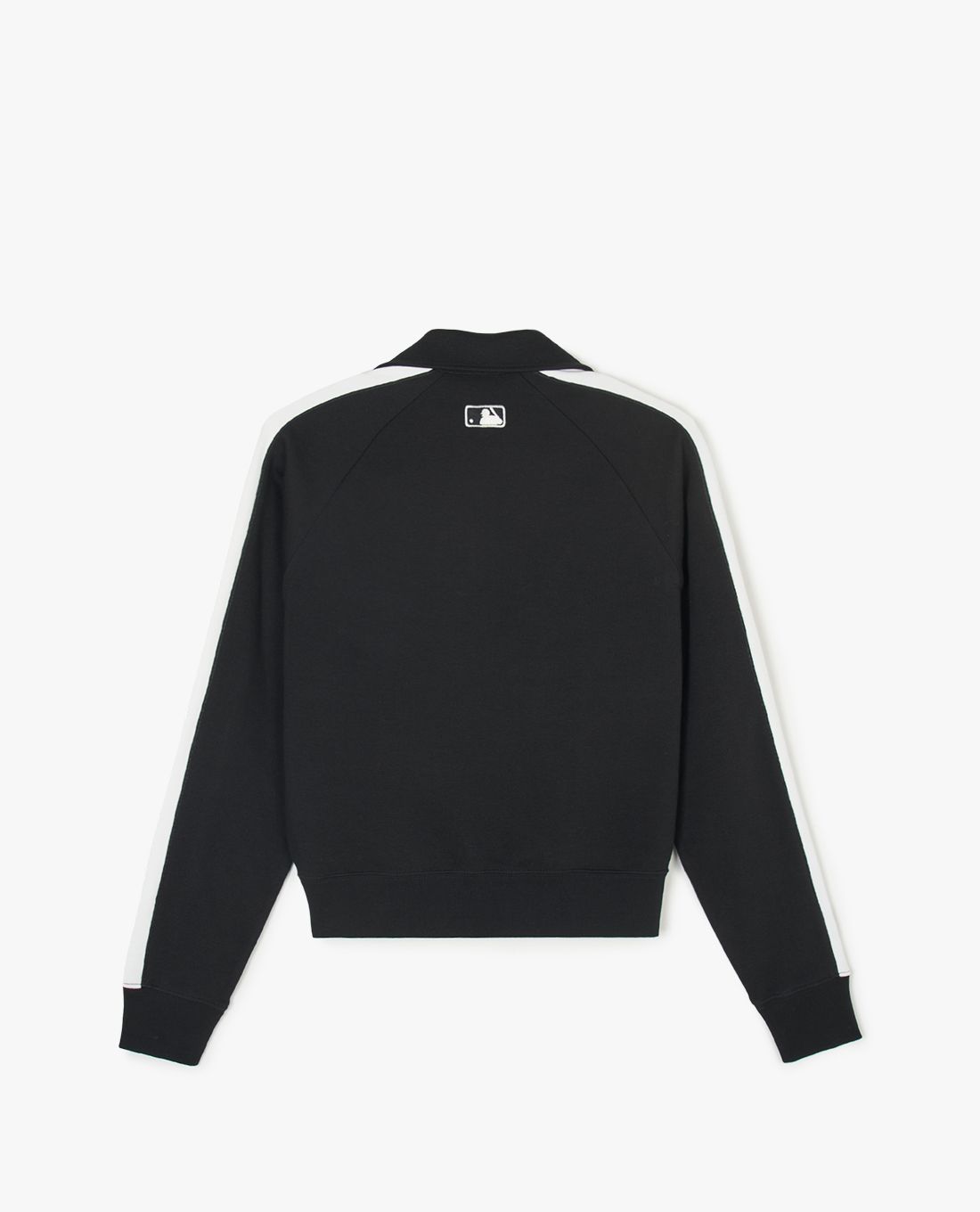 ★関税込★MLB★Varsity Oversized Fit Half Zip-Up Sweatshirt MLB - Áo sweatshirt nữ cổ bẻ tay dài Sportive Varsity Crop