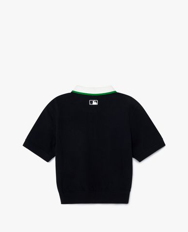  MLB - Áo polo nữ tay ngắn Color Matching Crop Collar 