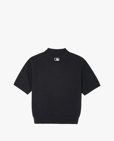  MLB - Áo polo nữ cổ bẻ tay ngắn phối logo New York Yankees 