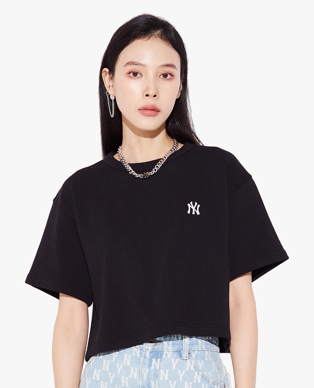 MLB - Áo croptop nữ tay ngắn WMS Basic