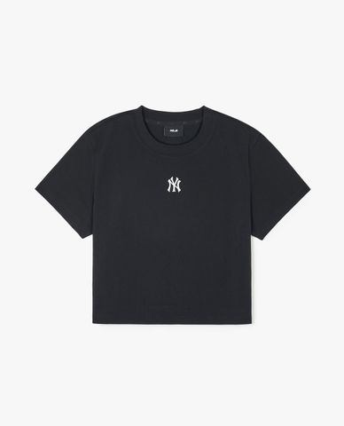  MLB - Áo croptop nữ cổ tròn tay ngắn Basic Small Logo 