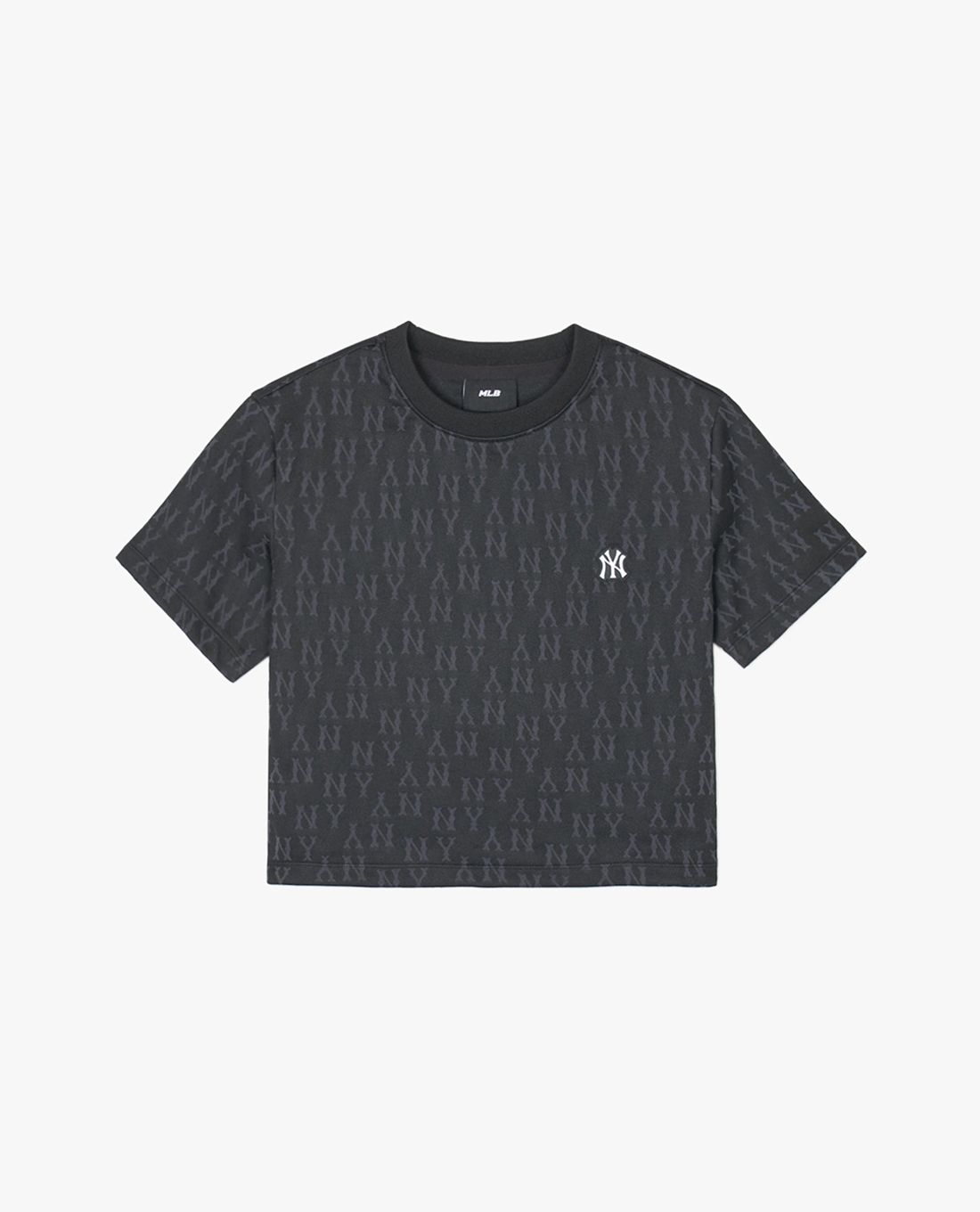MLB - Áo croptop nữ cổ tròn tay ngắn Monogram