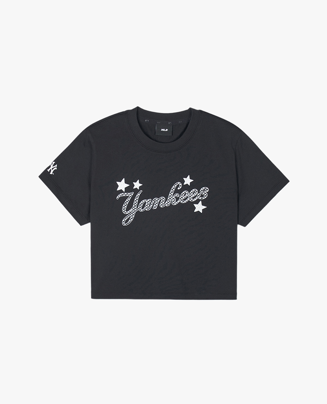 MLB - Áo croptop nữ cổ tròn tay ngắn trẻ trung