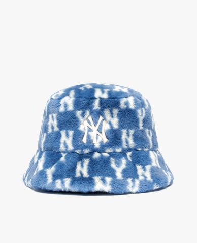  MLB - Nón bucket phối lông thời trang Monogram 