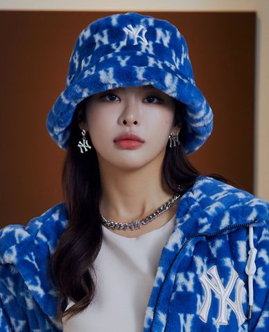  MLB - Nón bucket phối lông thời trang Monogram 