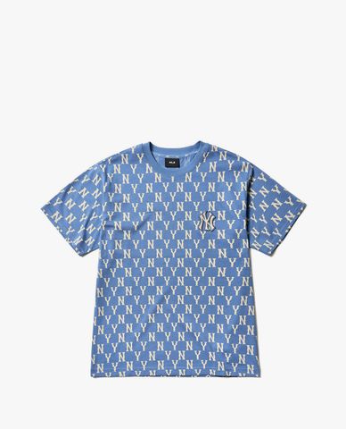  MLB - Áo thun phom suông ngắn tay Monogram All Over Overfit 