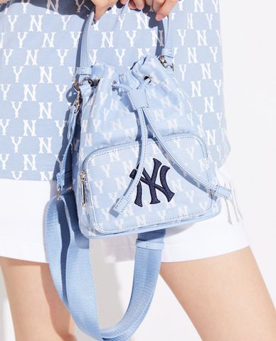 MLB - Túi rút dây Monogram Jacquard Bucket 