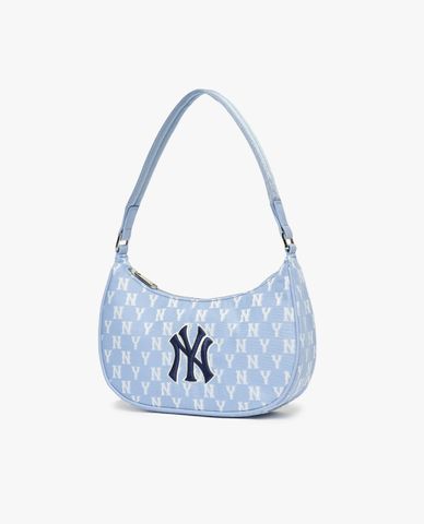  MLB - Túi đeo vai nữ chữ nhật Monogram Jacquard Hobo 