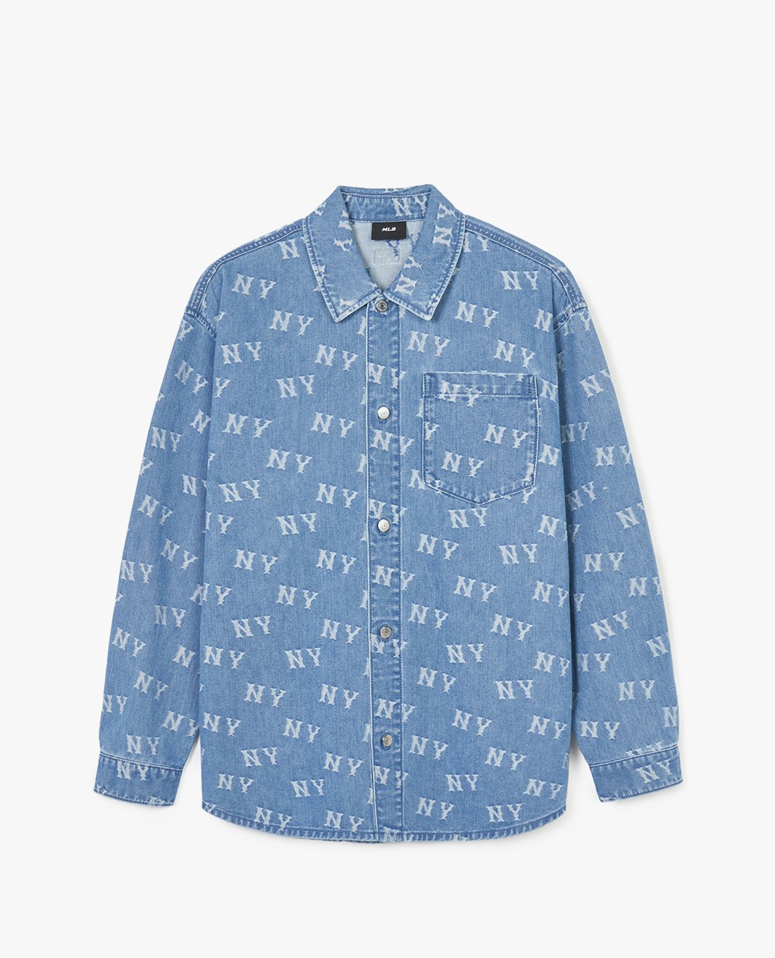 MLB - Áo sơ mi denim unisex Classic Monogram Jacquard